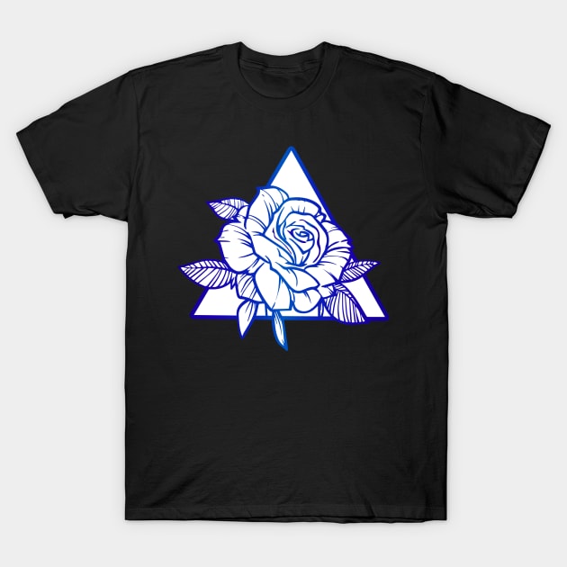 Rose (blue) T-Shirt by emptyspaceshop